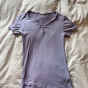 Active USA Lilac Short Sleeve Top